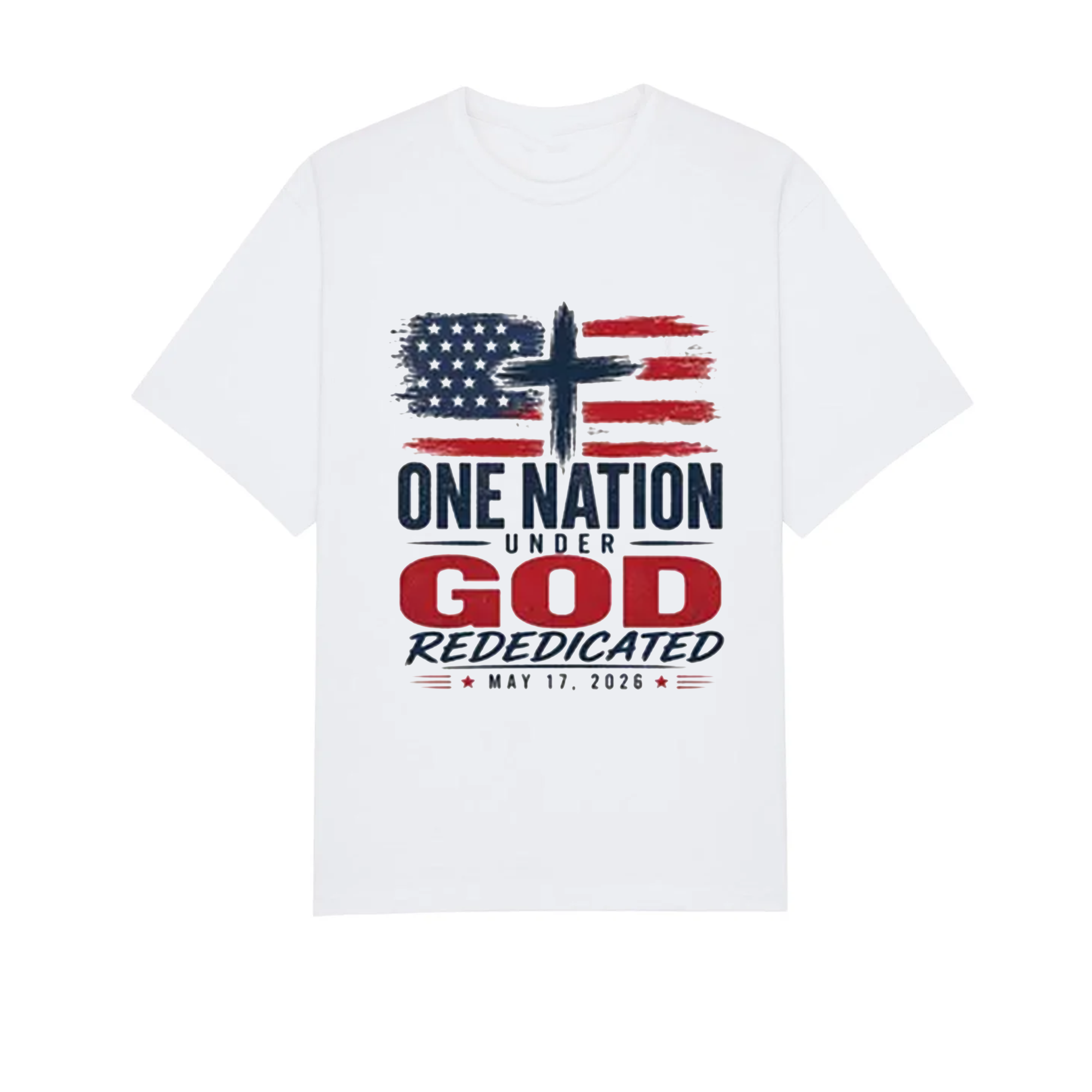 Rededicate America Shirt, One Nation Under God Tee, Christian Patriotic Faith Apparel for Men Women