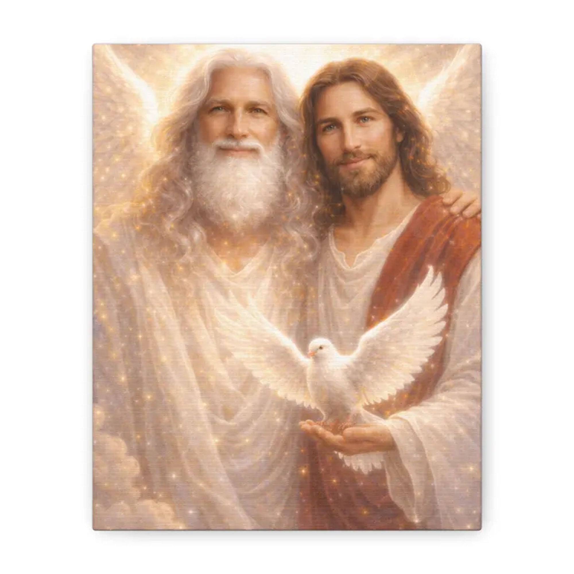 Holy Trinity Christian Wall Art, Spiritual Canvas Print, Religious Decor for Home Church